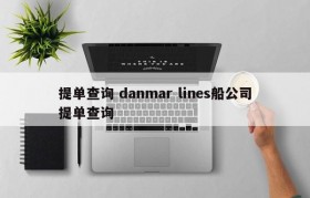 提单查询 danmar lines船公司提单查询